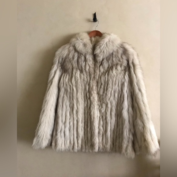 Vintage Jackets & Blazers - Vintage Norwegian Blue Fox Fur Coat
